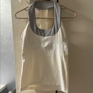 Stylish White and Black Halter Top